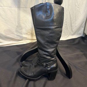 Earth Spirit Black Leather Riding/Motorcycke Boots Size 7